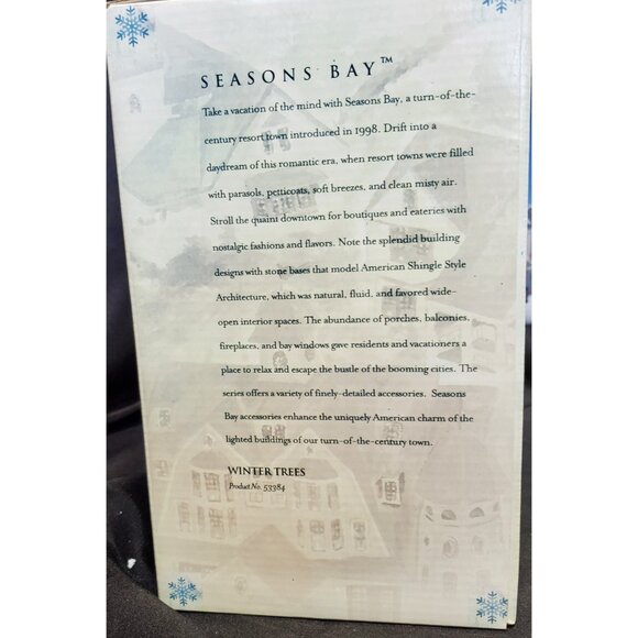 Dept 56 Seasons Bay 4 WINTER TREES Christmas Village accessory birch 53384 - Picture 12 of 12